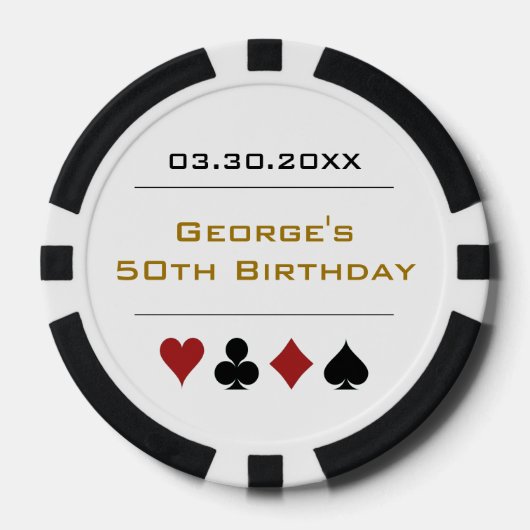 Gold Black Las Vegas Casino Poker Chip (Vorderseite)