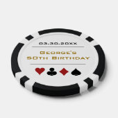 Gold Black Las Vegas Casino Poker Chip (Einzeln)