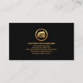 Gold Black Layers Handyman Tools Icons Builder Visitenkarte (Rückseite)