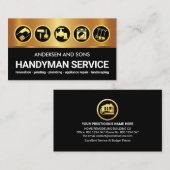 Gold Black Layers zum Entfernen von Symbolen Visitenkarte (Vorne/Hinten)