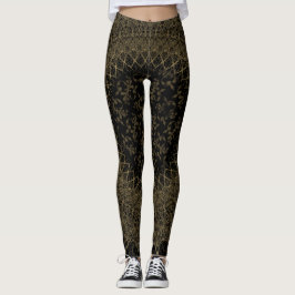 Gold Black Leggings von Joya Eve