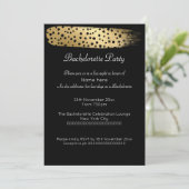 GOLD BLACK LEOPARD BACHELORETTE EINLADUNG (Stehend Vorderseite)