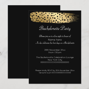GOLD BLACK LEOPARD BACHELORETTE EINLADUNG