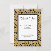 GOLD BLACK LEOPARD DESIGN THANKYOU CARD EINLADUNG (Vorderseite)