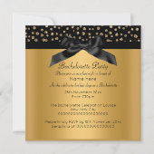 GOLD BLACK LEOPARD DIAMOND BACHELORETTE EINLADUNG (Vorderseite)