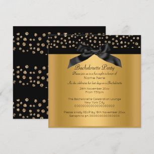 GOLD BLACK LEOPARD DIAMOND BACHELORETTE EINLADUNG