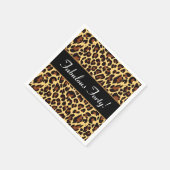 Gold Black Leopard Fabulous 40 Geburtstag A10 Serviette (Ecke)