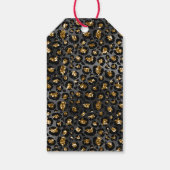 Gold Black Leopard Glitzer Geschenkanhänger (Rückseite)