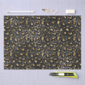 Gold Black Leopard Glitzer Seidenpapier (Handwerk)