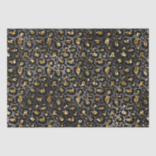 Gold Black Leopard Glitzer Seidenpapier