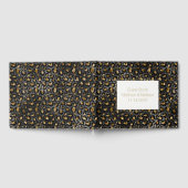 Gold Black Leopard Glitzer Wedding Gästebuch (Voll)