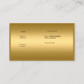 Gold Black Leopard Gold Elegante Boutique 4 Visitenkarte (Rückseite)