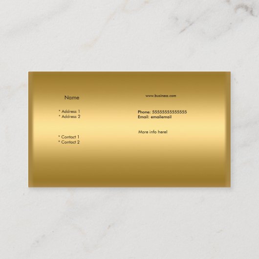 Gold Black Leopard Gold Elegante Boutique 4 Visitenkarte (Rückseite)