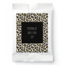 Gold Black Leopard Print