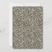 Gold Black Leopard Print Baby Dusche Einladung (Rückseite)