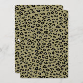 Gold Black Leopard Print Baby Dusche Einladung (Vorne/Hinten)