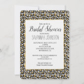 Gold Black Leopard Print Brautparty Einladung (Vorderseite)