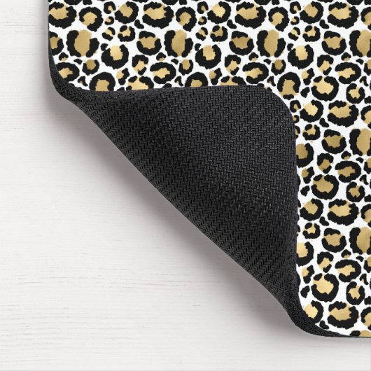 Gold Black Leopard Print Mousepad (Ecke)