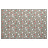 Gold Black Leopard Print Red White Blume Stoff (Fat Quarter (45,7 x 55,9 cm))