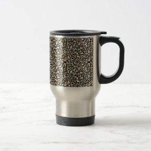 Gold Black Leopard Print Reisebecher