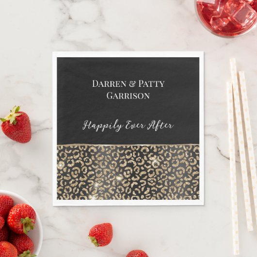 Gold Black Leopard Serviette (Beispiel)