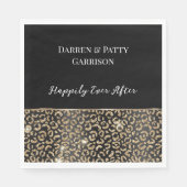 Gold Black Leopard Serviette (Vorderseite)