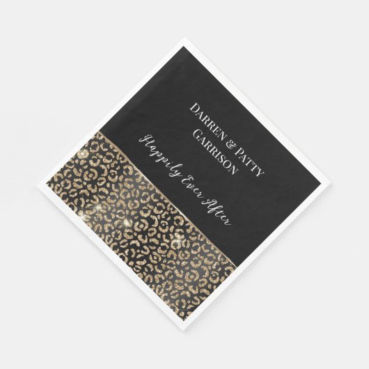 Gold Black Leopard Serviette (Ecke)