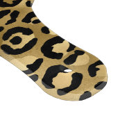 Gold Black Leopard Spots Monogram Paddel Schneidebrett (Ecke)