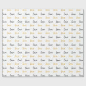 Gold Black Liebe Geschenkpapier (Flach)