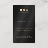 Gold Black Logo Visitenkarte (Rückseite)