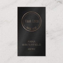 Gold Black Logo Visitenkarte