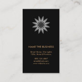 Gold Black Lotus Blume Logo Yoga Heilung Gesundhei Visitenkarte (Rückseite)