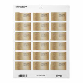 Gold Black Love Bird Hochzeitadresse Rücksendezeic Adressaufkleber (Vorne)