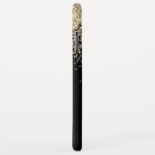 Gold Black Luxury Glitzer Elegantes Monogramm Case-Mate iPhone Hülle (Hinten/Rechts)
