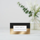 Gold Black Luxury Visitenkarte (Stehend Vorderseite)
