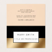 Gold Black Luxury Visitenkarten (Außenseite Aufgefaltet)