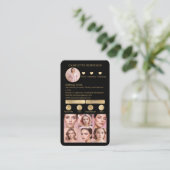 Gold Black Makeup beauty Social Media Influencer Visitenkarte (Stehend Vorderseite)