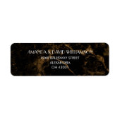 Gold Black Marble Elegante Adresse (Vorne)