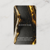 Gold Black Marble Foto QR Code Moderne Fotografie Visitenkarte (Rückseite)