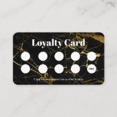 Gold Black Marble Make-up artist Loyalty Card Treuekarte (Vorderseite)