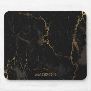 Gold Black Marble Mousepad