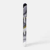 Gold Black Marble Personalize iPhone 16 Hülle (Rechte Seite)