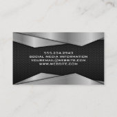 Gold Black Metallic Business Card Visitenkarte (Rückseite)