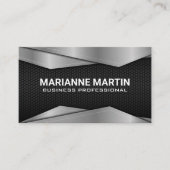 Gold Black Metallic Business Card Visitenkarte (Vorderseite)