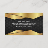 Gold Black Metallic Visitenkarte (Rückseite)