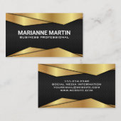 Gold Black Metallic Visitenkarte (Vorne/Hinten)