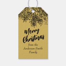 Gold Black Minimalistisch Modern Botanical