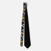 Gold Black Modern Abstrakt Men Neck Tie Krawatte (Rückseite)