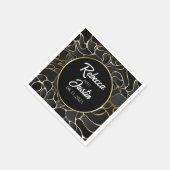 Gold Black Modern Boho Serviette (Ecke)