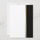 Gold | Black Modern Class Wiedersehen Partys Einladung (Rückseite)